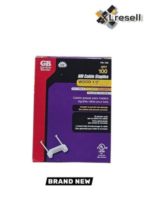 Gardner Bender PS-150 Plastic Staples 1/2in for 14/2-10/2 NM Cable 100-Pack Wht