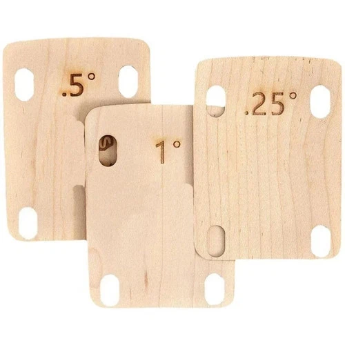 3 Pcs Classic Guitar Neck Shims 0.25/0.5/1 Degree Maple Plate Electric Guitar - Picture 5 of 5