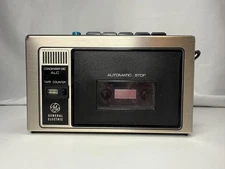 Vintage GE Cassette Player Tape Recorder Model 3-5005 Automatic Stop Japan