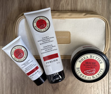 Perlier 3-pc Shower Body Hand Cream Kit Shea Butter Blood Orange w/ Bag Sealed