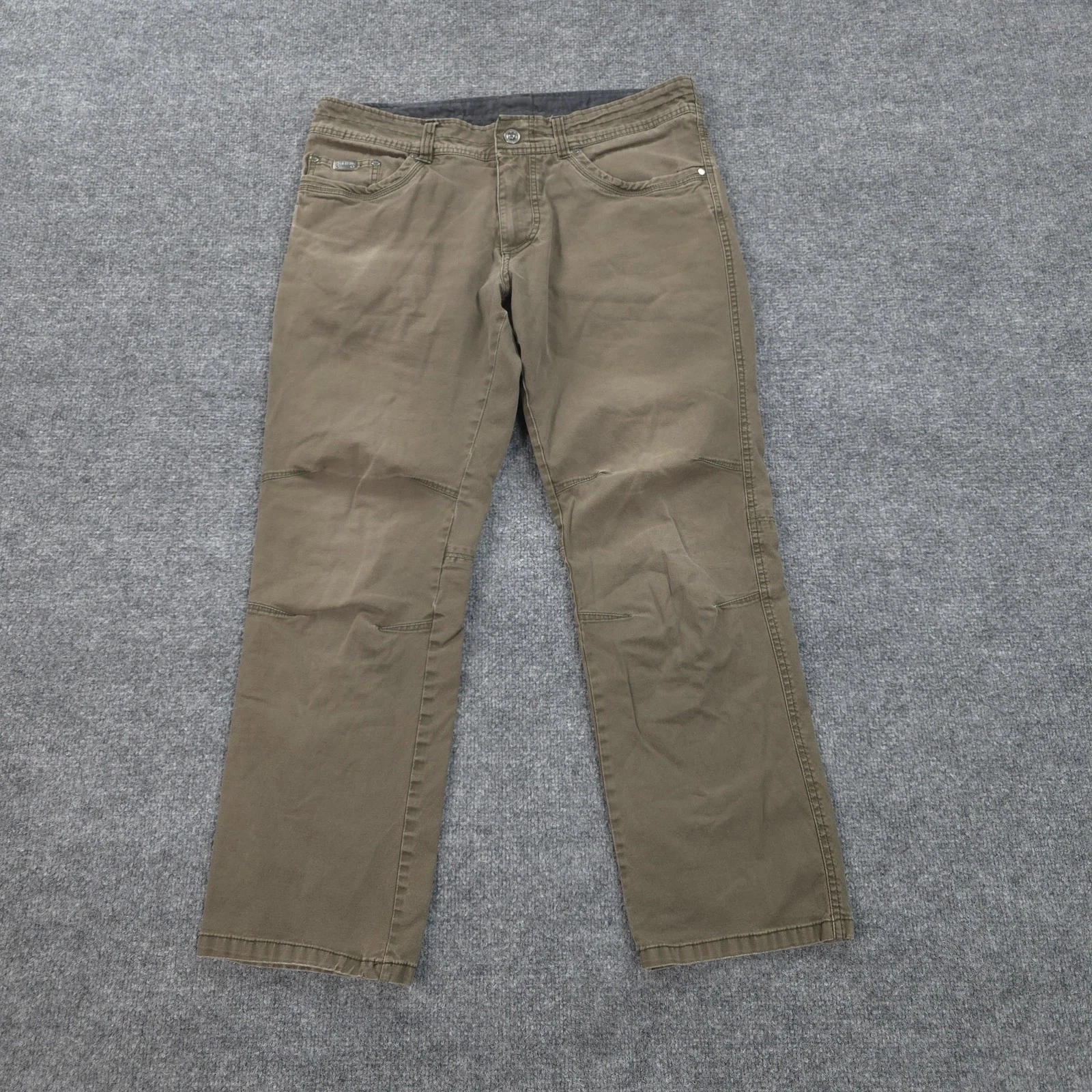 Kuhl Pants Mens 36x29 Brown Kanvus Jean Stretch Canvas Hiking Camp Outdoors