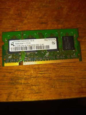 Qimonda DDR2 SO-DIMM 512MB PC2-5300S Laptop RAM Module HYS64T64020HDL-3S-B
