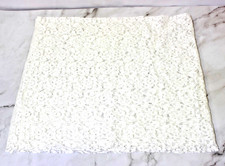 Shimmering Stretch Lace Apparel Fabric Sheer White Floral for Lingerie 41"x1yd
