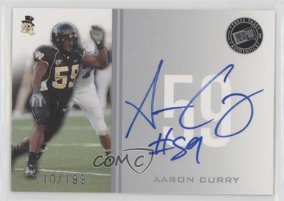 2009 Press Pass Signings Silver 110/199 Aaron Curry #PPS-AC Rookie Auto RC 8w9