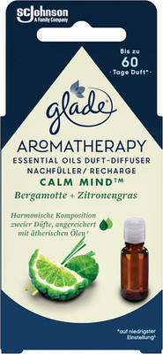 Glade Aromatherapy Essential Oils Duft-Diffuser Nachfüller, Calm Mind, Bergamott