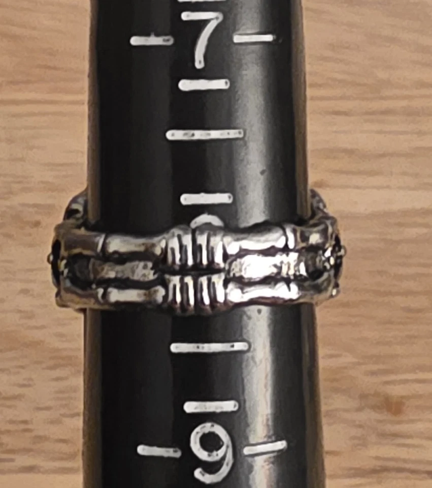 Готический вампир гроб готический череп из нержавеющей стали кольцо размер 8 унисекс  - Изображение 3 из 3