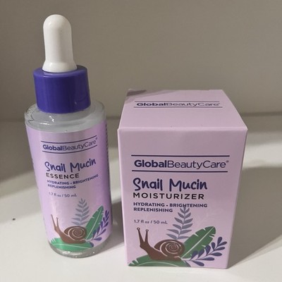 Global Beauty Care Snail Mucin Serum Moisturizer 2 pc set Hydrating Brightening