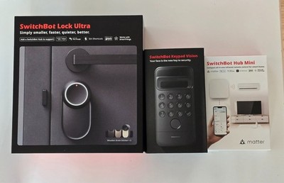 Switchbot Smart Lock Ultra  + Keypad Vision + Hub Mini Combo Bundle