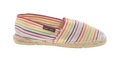 Saint James Espadrilles Rainbow Stripe Flats Made in France Look