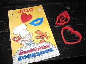 Vintage Jello Snacktivities Cookbook and Two Jello Cookie Cutters