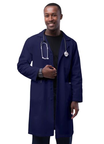 Abrigo de laboratorio Adar unisex médico enfermera uniforme exfoliante cuello solapa bolsillos interiores - 39" - Imagen 49 de 97