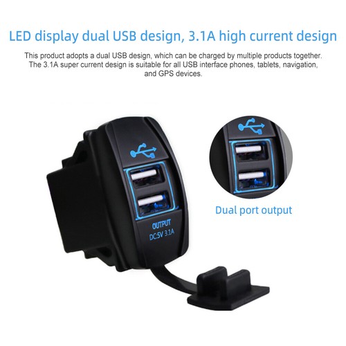 Universal Auto Ladegerät Dual Port Auto Adapter Ausgang DC 12/24V Ladegerät - Zdjęcie 4 z 8