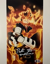 Patrick Seitz Signed Photo Endeavor My Hero Academia Autograph Anime Beckett 959