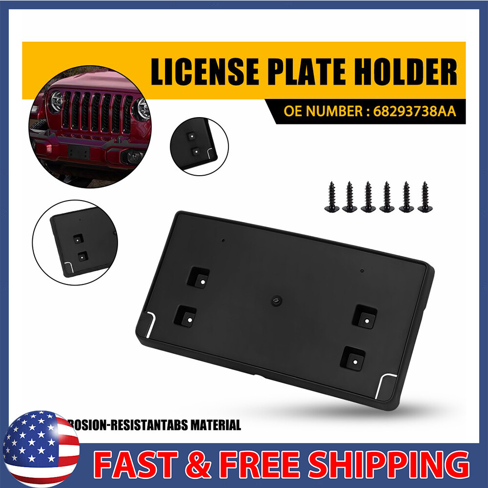 2018-2021 Jeep Wrangler Front License Plate Bracket Mount