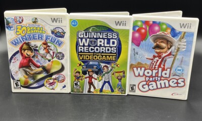 Winter Fun, Guiness World Records, World Party Games (Nintendo Wii Games Lot)