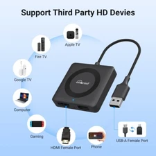 Ottocast Car TV Mate 4 HDMI Multimedia Adapter Wireless Carplay&Android Auto *US