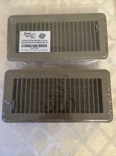 Rocky Mountain Goods 4" x 10" Floor Vents 2 Pack - Heavy Duty Walkable Brown 