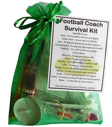 SMILE GIFTS UK Football Coach Survival Kit Gift - Great present for Christmas or just because.