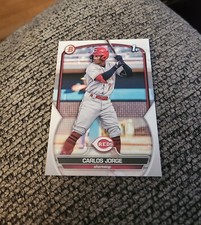 2023 Bowman Baseball Carlos Jorge 1st BP-120 Cincinnati Reds Prospect