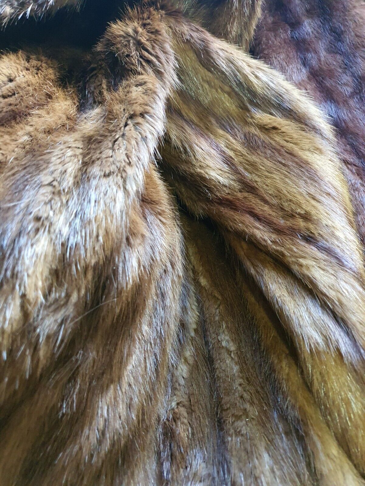 Vintage Real Brown Caramel Mink Fur Coat Size S/M… - image 8