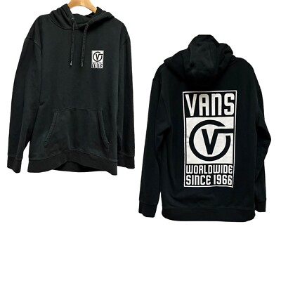 Large VANS Hoodie With VANS Worldwide Spell-Out Graphic Print Front/Back
