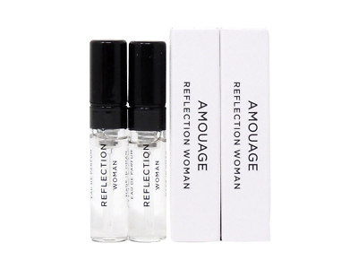 AMOUAGE REFLECTION WOMAN EDP 2.0ml .06fl oz x 2 PERFUME SPRAY SAMPLE VIALS
