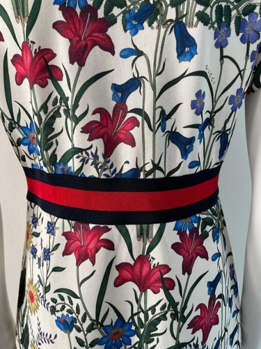 Gucci Floral Print Zip-Front Mini Dress - Picture 9 of 20