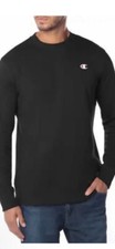 Champion Men  s Crew Neck Soft Sweatshirt BLACK SIZE Medium NWT