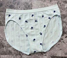 NWT VICTORIA'S SECRET BLUE POINTELLE FLORAL SEAMLESS HIGH LEG BRIEF PANTIES