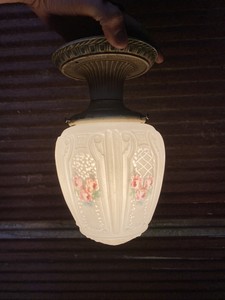 Gorgeous Antique Globe Ceiling Light Fixture Victorian Original