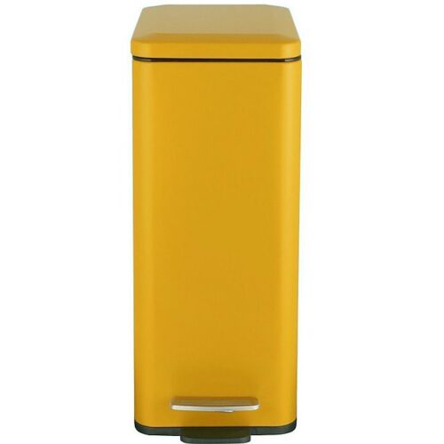 Mustard Yellow Rectangular Pedal Bin 15L Home Kitchen Garbage Recycle Waste - Picture 1 of 3