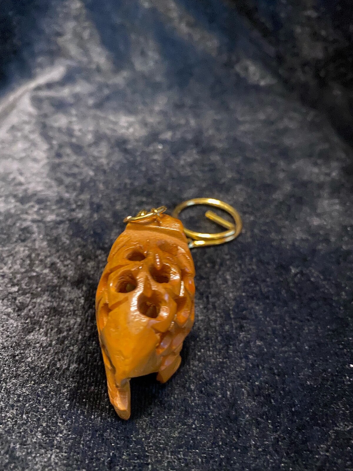 Hand Carved Decorative & Intricate Wood Elephant Good Luck Key Chain eBay