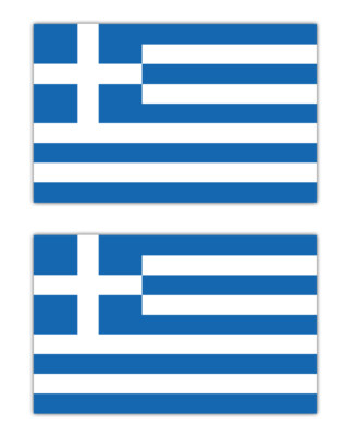 2x Aufkleber Sticker Griechenland Greece Hellas Flagge Fahne Auto Motorrad 5cm