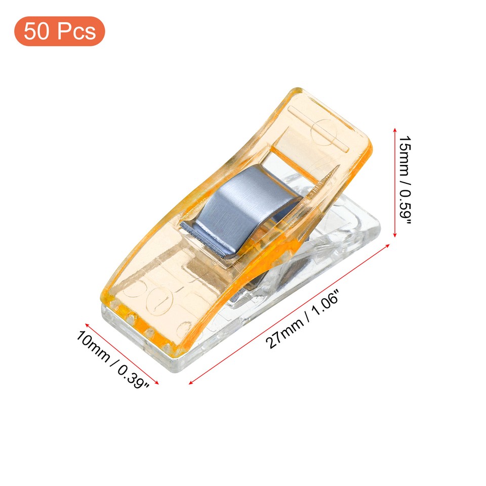 50pcs Fabric Sewing Clips with Box Quilting Binding Clamp Craft