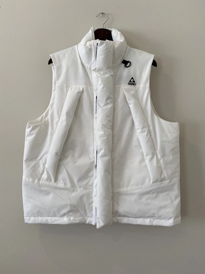 Chaleco Unisex Gerry Grande Blanco Fibra Plumón Poliéster Bolsillos con Cremallera Completa Foto 2 de 4