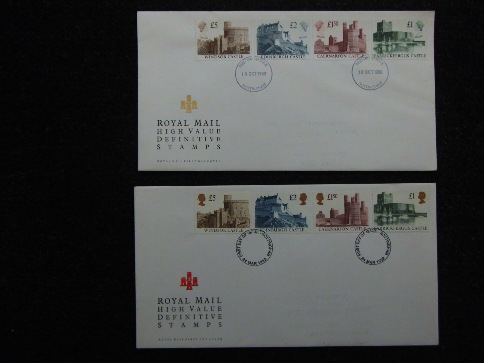 TWO POST OFFICE FIRST DAY COVERS HIGH VALUE FEFINITIVES eBay