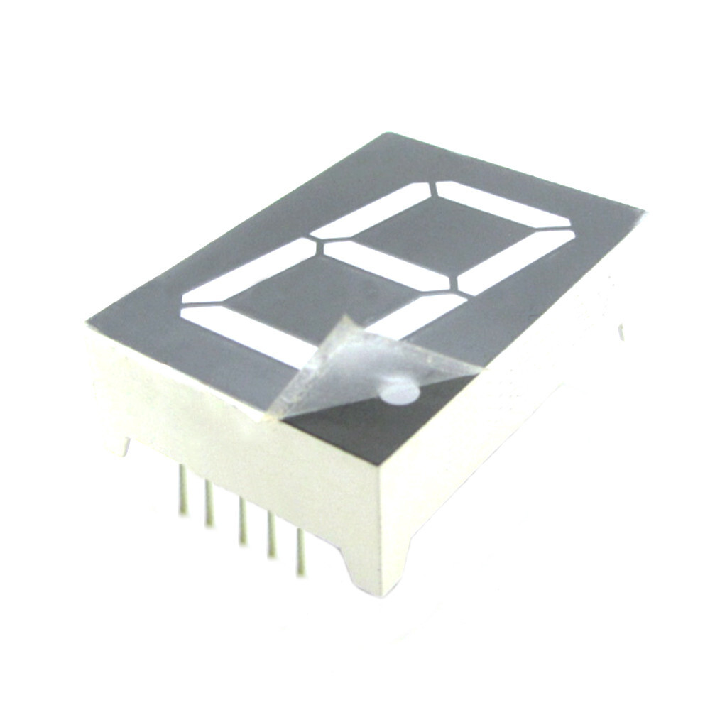 1 × Red 7 Segment 5 Inch LED Single Digit display Common Cathode 1 Bit 10-Pins