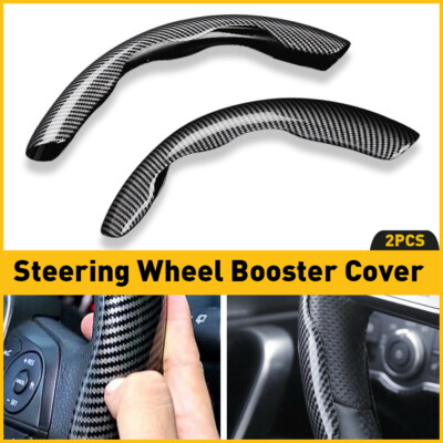 #ad Car Steering Wheel Booster Cover Non Slip Interior Accessories Carbon Fiber Look $19.99