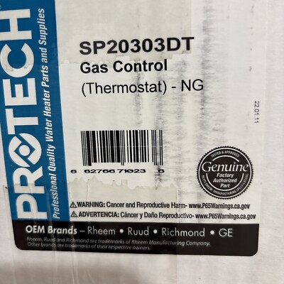 Rheem gas control thermostat (sp20303DT)