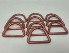 Lot of 10 Copper Plastic D-Shaped Marbella Macrame Craft Dee Rings 3-inch