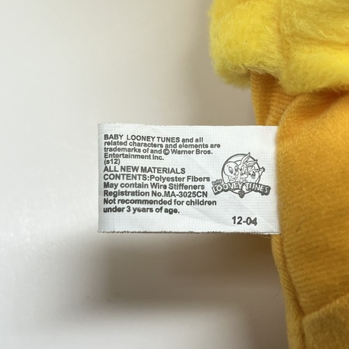 Peluche relleno vintage Tweety Bird Looney Tunes seis banderas Warner Bros. 21" grande - Imagen 8 de 8
