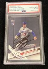 CODY BELLINGER Signed 2017 Topps Update BASEBALL CARD #US214 Rookie PSA/DNA AUTO