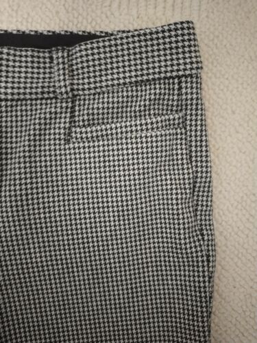 Banana Republic Sloan Black & White Checkered Mid Rise Ankle Pantalones - 8P - Imagen 2 de 9