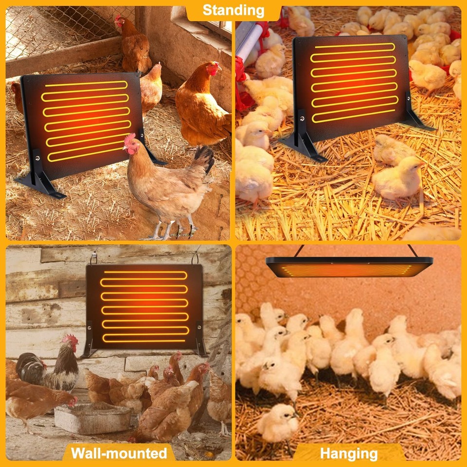 120W Pet Heating Pad for Cats, Dogs Chicken Coop Heater 95167°F