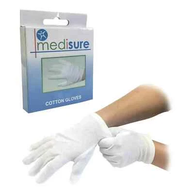 K TRIBE 100% COTTON WHITE GLOVES Beauty Moisturising Work Gloves Eczema Soft