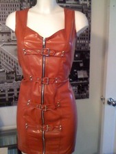 THE FEDERATION RUBBER LATEX BUCKLE ZIP DRESS ALL SIZES T.V  C.D SPECIALISTS