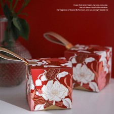 1-100Pcs NEW Luxury Cube Flower Wedding Party Favour Guests Business Gift Boxes