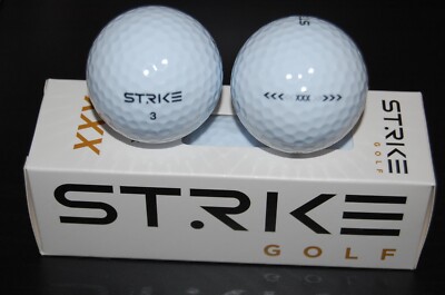 NEW STRIKE XXX White  1 SLEEVE /  3 GOLF  BALLS Australia