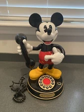 Vintage 1997 Disney Mickey Mouse Animated Talking Telephone Telemania Collectors