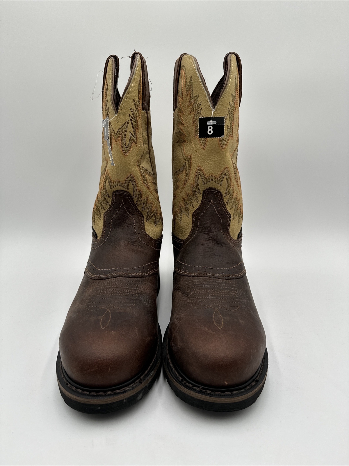 JUSTIN MEN'S SUPERINTENDENT WESTERN BOOTS ROUND TOE S… Gem